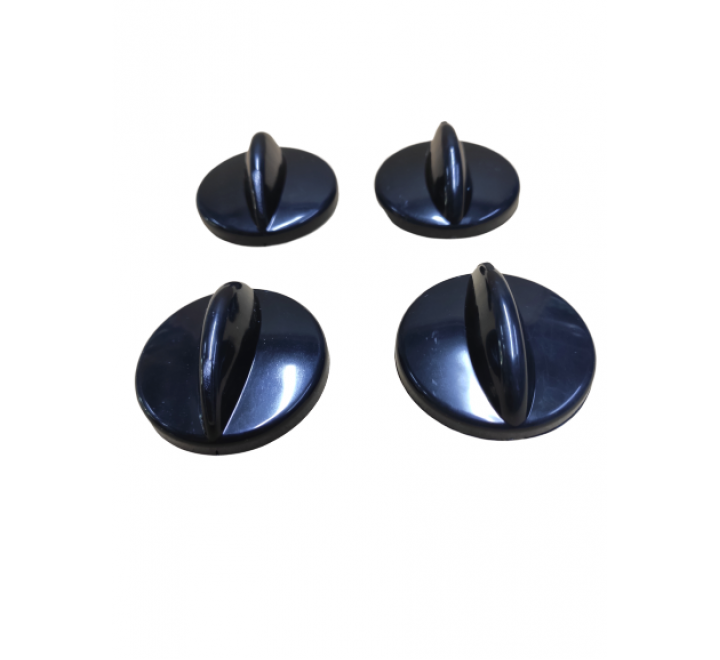 Kumtel Ocak & Fırın Düğme 4 lü Set ( Siyah )