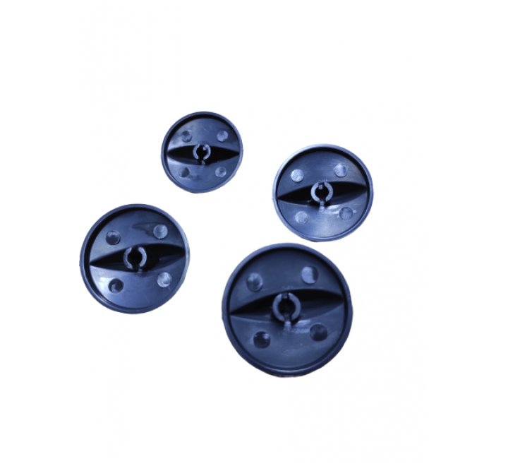 Kumtel Ocak & Fırın Düğme 4 lü Set ( Siyah )