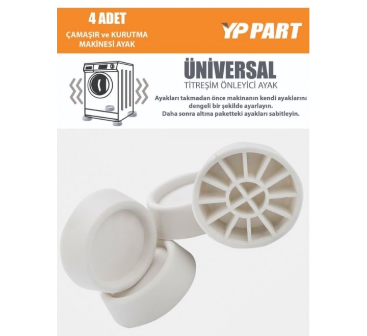 Çamaşır Makinesi Titreşim ve Sarsıntı Engelleyici Silikon Ayak Takımı (4 Adet)