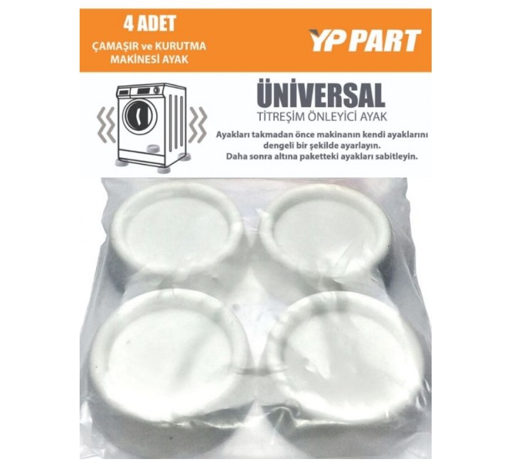 Çamaşır Makinesi Titreşim ve Sarsıntı Engelleyici Silikon Ayak Takımı (4 Adet)