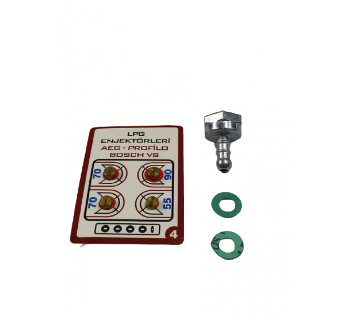 Lpg Ocak Memesi̇ Enjektör 4 lü Set Di̇rsek ve Conta ( ÜNİVERSAL )